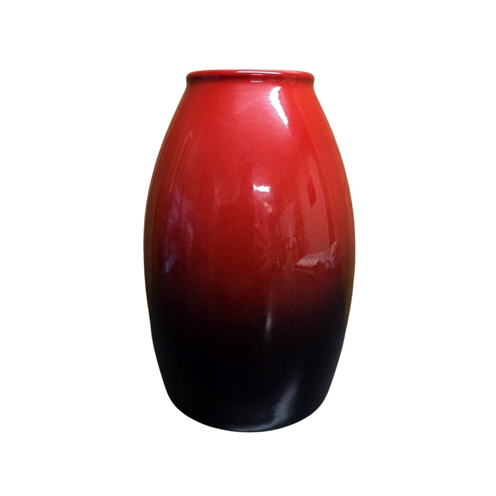 Vintage Scheurich Red Ombre Vase 629-18 Germany Art Pottery Mid Century Modern